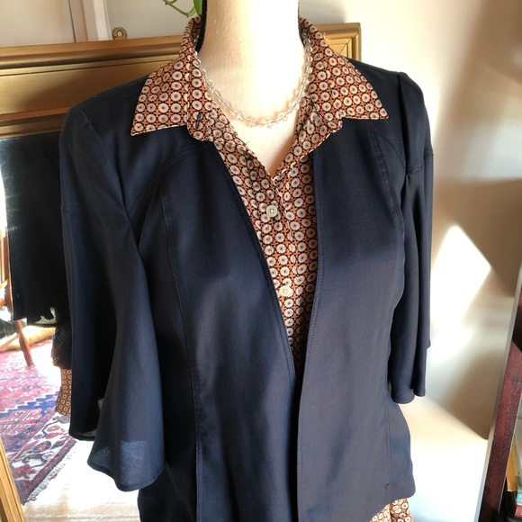 LOFT | Orange Floral Button Down Blouse - Picture 4 of 6